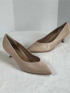 Vionic Josie Classic Pointed-Toe Kitten Heels Pumps Nude/Beige Women’s Size 7.5